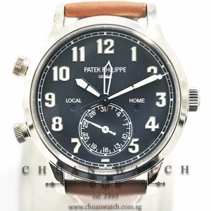 Patek Philippe Calatrava Pilot Travel Time White Gold 42mm 5524G-001
