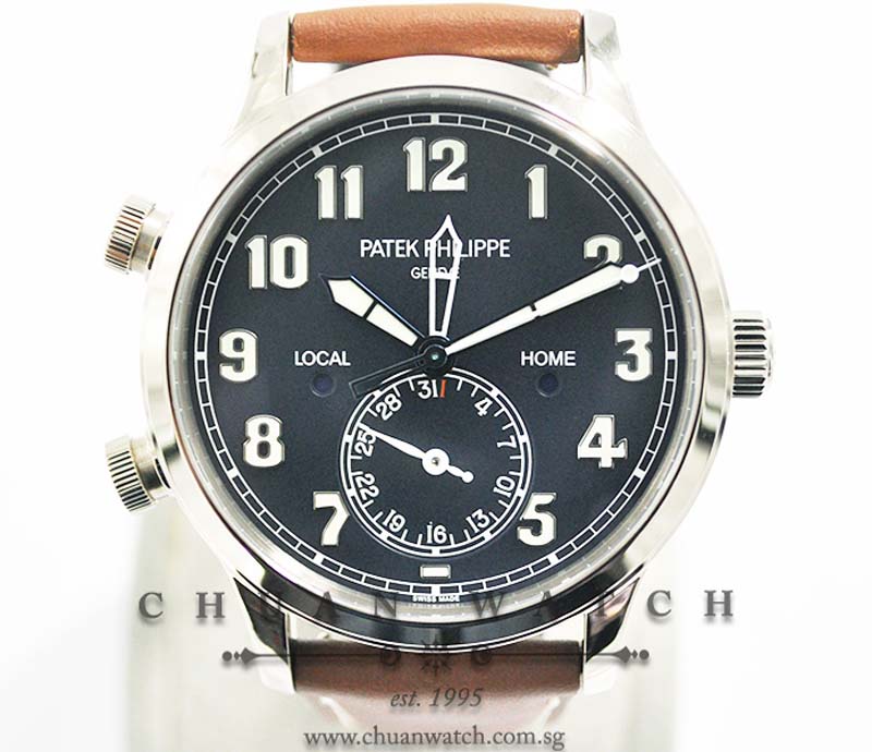 Patek Philippe Calatrava Pilot Travel Time White Gold 42mm 5524G-001
