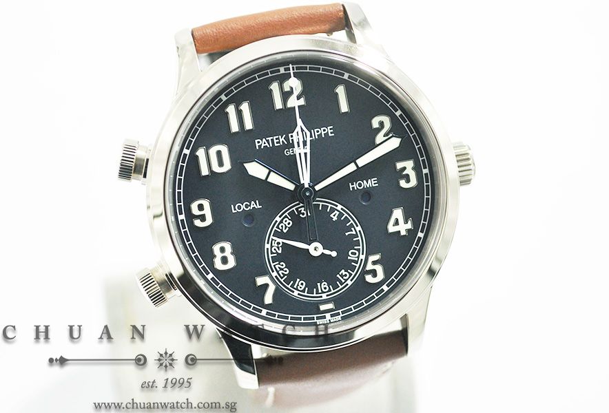 Patek Philippe Calatrava Pilot Travel Time White Gold 42mm 5524G-001 - Image 3