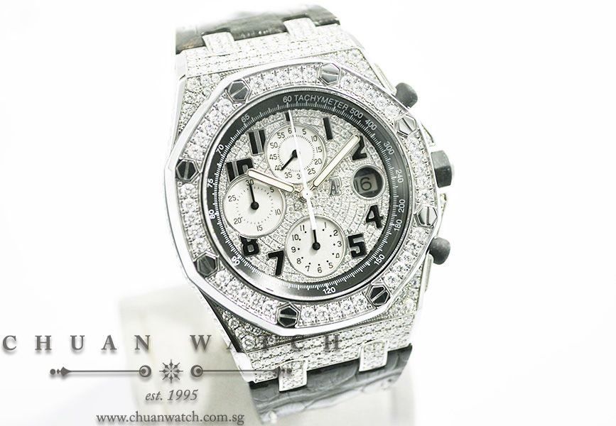Audemars Piguet Royal Oak Offshore 42mm Pave-Set Custom Diamonds 25940SK - Image 3