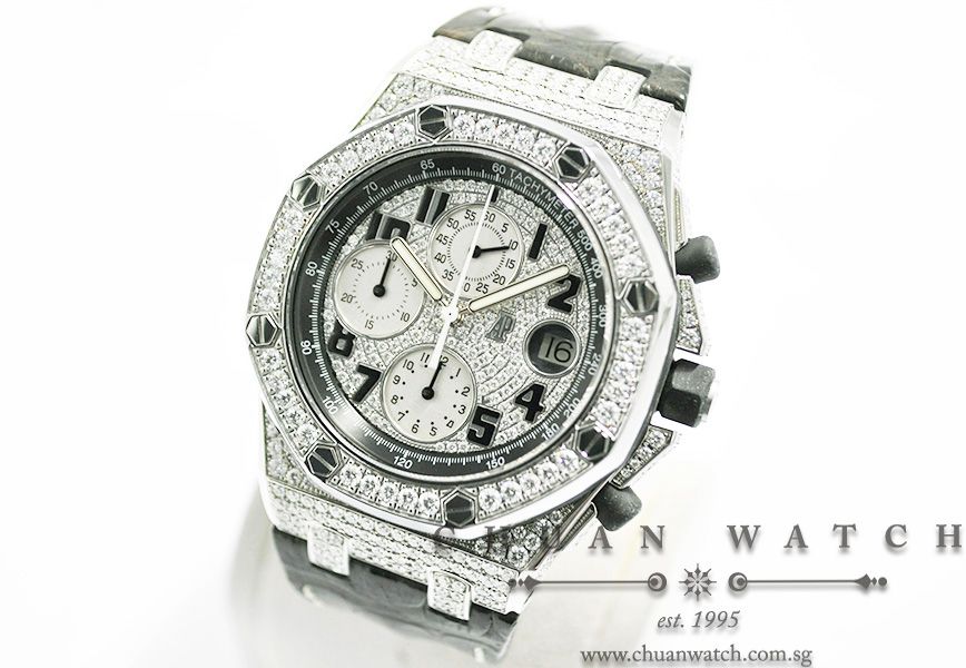 Audemars Piguet Royal Oak Offshore 42mm Pave-Set Custom Diamonds 25940SK - Image 2