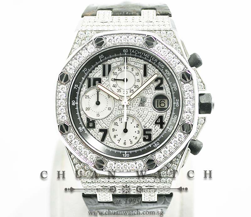 Audemars Piguet Royal Oak Offshore 42mm Pave-Set Custom Diamonds 25940SK