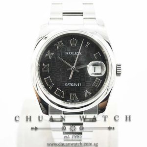 Rolex Gents DateJust 36mm 116200 Black Jubilee Roman