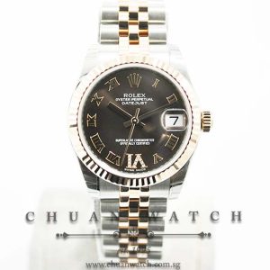 Rolex Boys DateJust 31mm 178271 Chocolate Roman VI 11BR