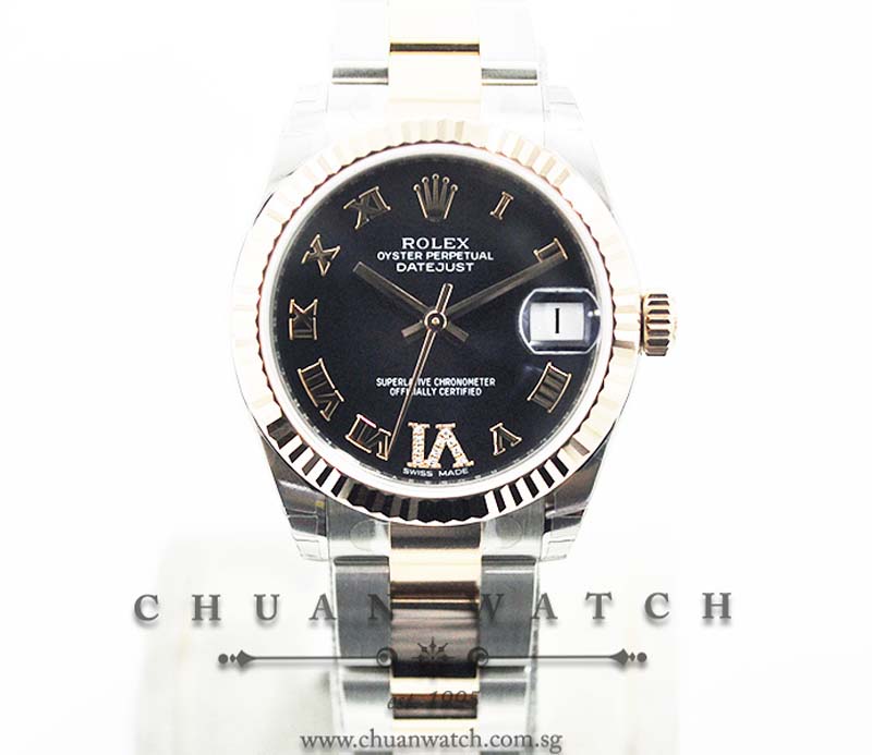 Rolex Boys DateJust 31mm 178271 Purple Roman VI 11BR