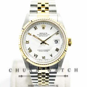 Rolex Gents DateJust 36mm 16233 White Roman - Discontinued