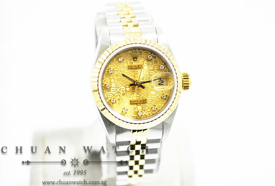 Rolex Ladies DateJust 26mm 69173 Champagne Jubilee Diamonds - Discontinued - Image 3