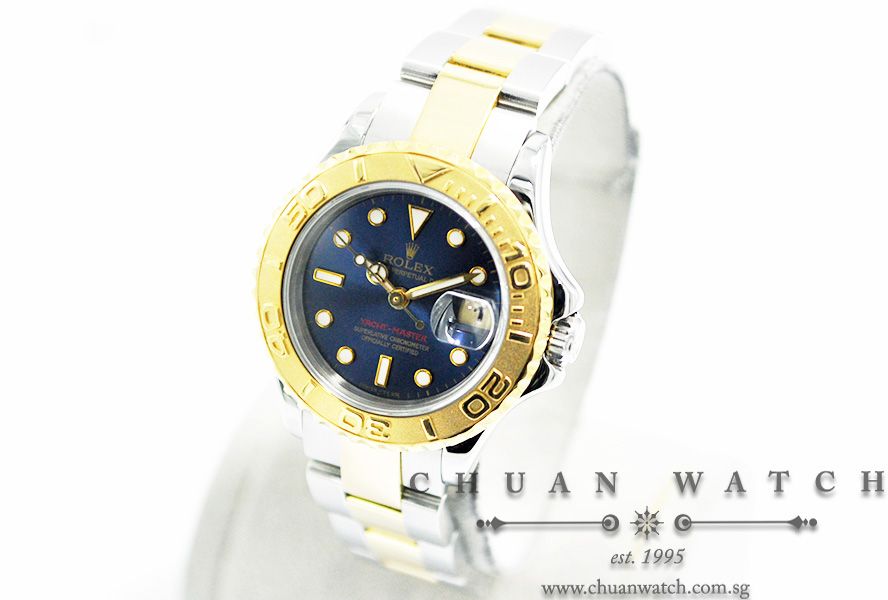 Rolex Ladies Yacht-Master Two-Tone 29mm 69623 Blue Sunburst - Discontinued - Image 2