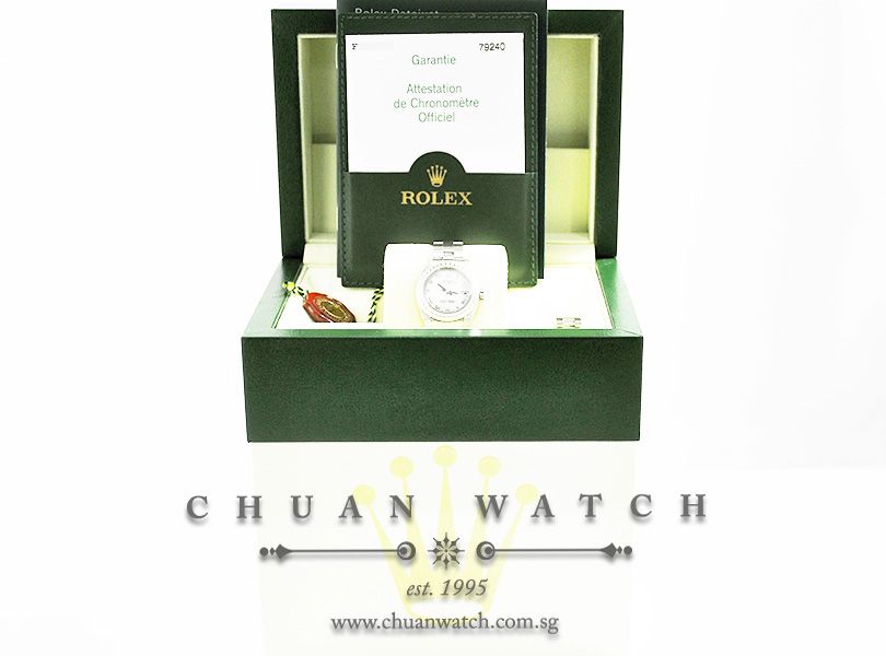 Rolex Ladies Oyster Perpetual Date 26mm 79240 White Roman - Discontinued - Image 5
