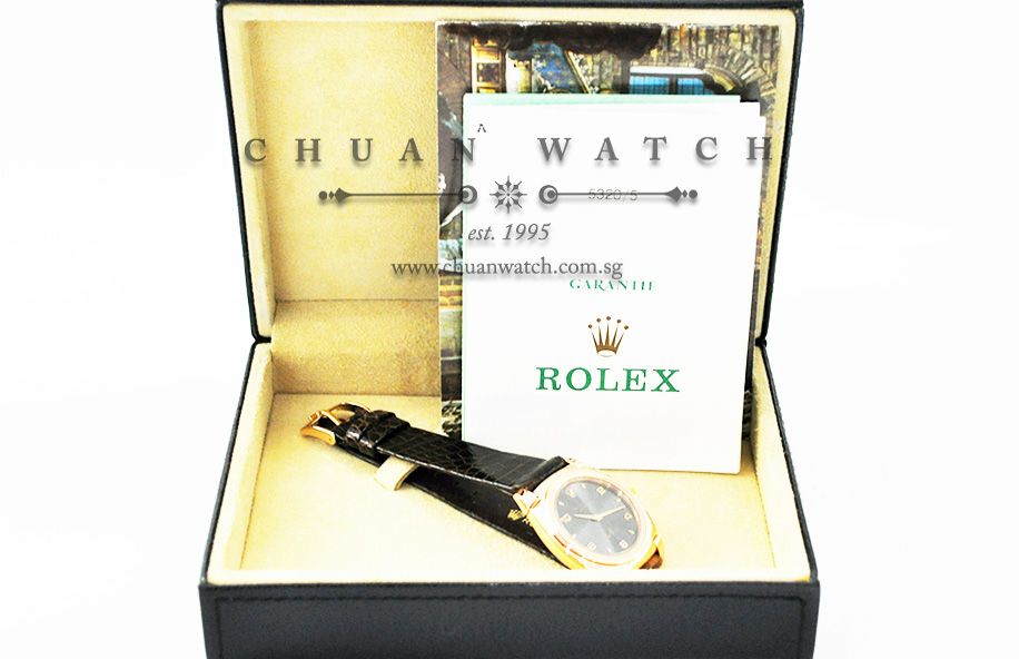 Rolex Gents Cellini Cestello Rose Gold 32mm 5320/5 Grey Sunburst Arabic - Discontinued - Image 5