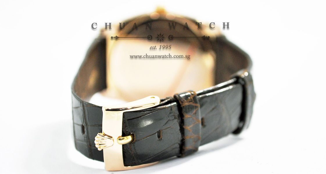 Rolex Gents Cellini Cestello Rose Gold 32mm 5320/5 Grey Sunburst Arabic - Discontinued - Image 4