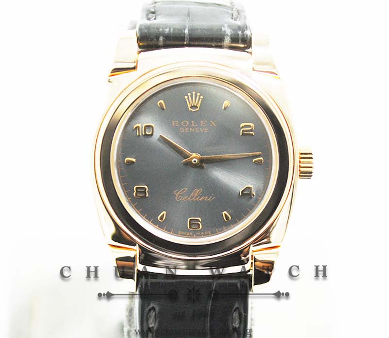 Rolex Ladies Cellini Cestello Rose Gold 26mm 5310/5 Grey Sunburst Arabic - Discontinued