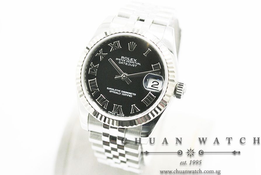 Rolex Boys DateJust 31mm 178274 Black Roman - Image 2