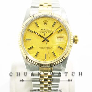 Rolex Vintage Gents DateJust 36mm 16013 Champagne Linen Index - Discontinued