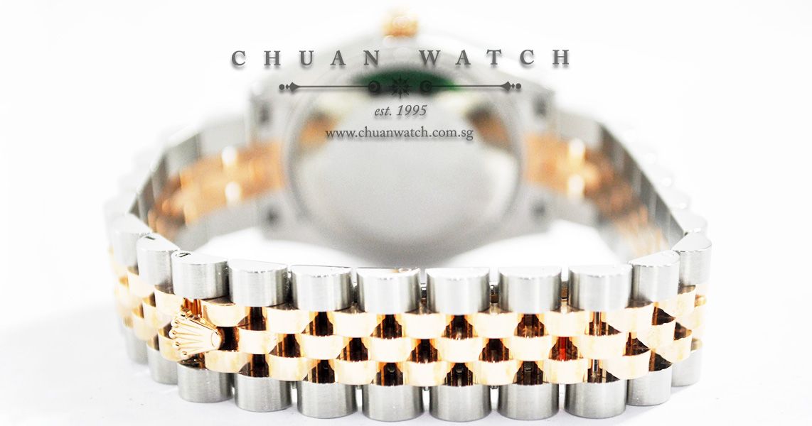 Rolex Boys DateJust Two-Tone 31mm 178271 Black MOP Diamonds - Image 4