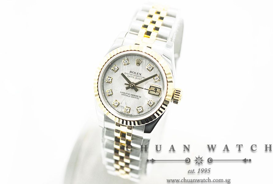 Rolex Ladies DateJust Two-Tone 26mm 179173 Meteorite Diamonds - Discontinued - Image 2