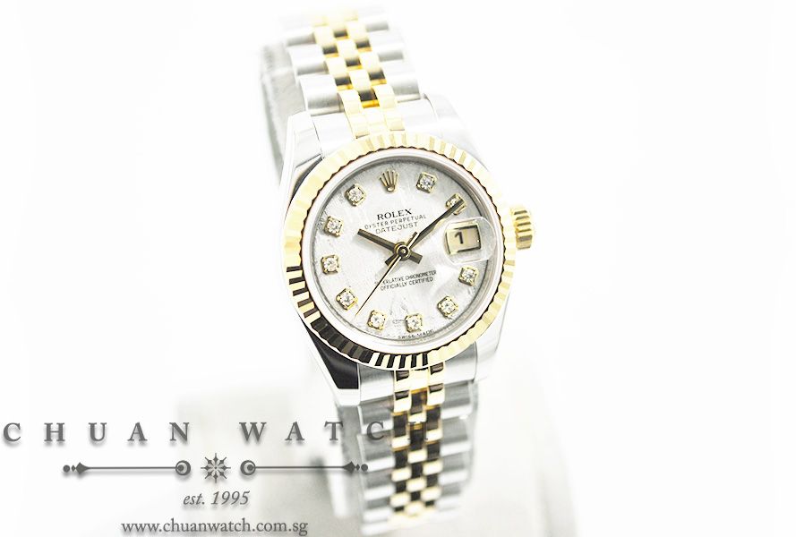 Rolex Ladies DateJust Two-Tone 26mm 179173 Meteorite Diamonds - Discontinued - Image 3
