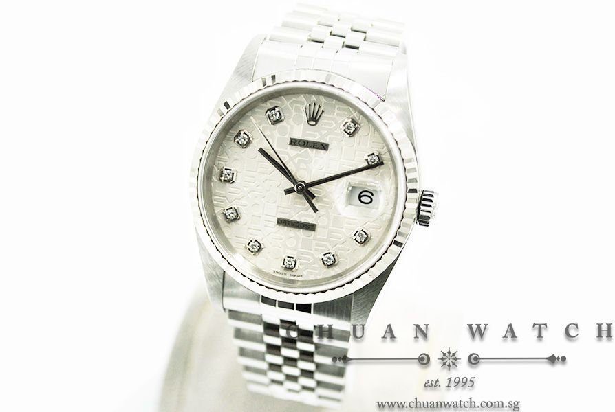 Rolex Gents DateJust 36mm 16234 Silver Jubilee Diamonds - Discontinued - Image 2