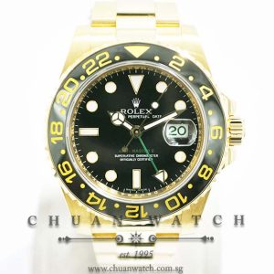 Rolex GMT-Master II Yellow Gold 116718LN Black