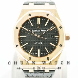 Audemars Piguet Royal Oak Automatic Rose Gold 41mm 15400OR Black - Discontinued