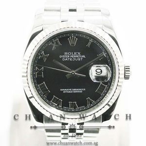 Rolex Gents DateJust 36mm 116234 Black Roman - Discontinued
