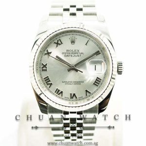 Rolex Gents DateJust 36mm 116234 Rhodium Sunburst Roman - Discontinued