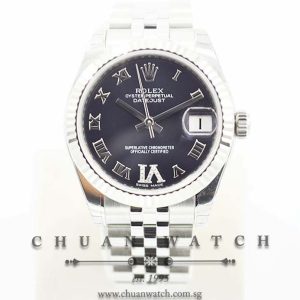 Rolex Boys DateJust 31mm 178274 Purple Roman VI 11BR