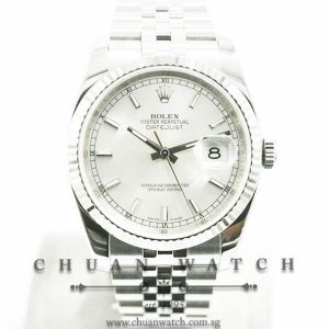 Rolex Gents DateJust 36mm 116234 Silver Sunburst Index - Discontinued