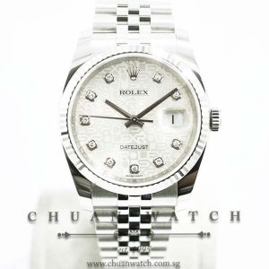 Rolex Gents DateJust 36mm 116234 Silver Jubilee Diamonds - Discontinued