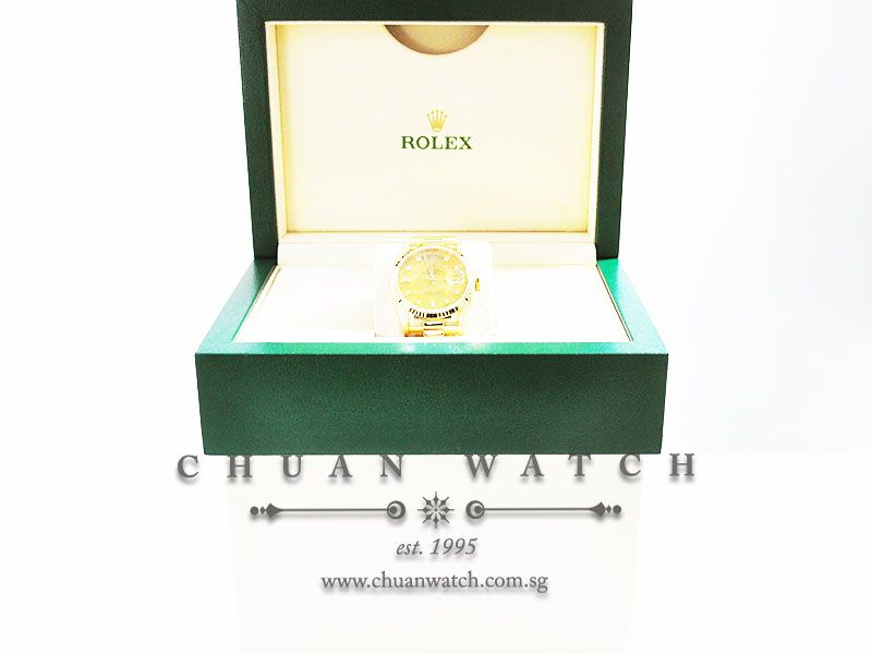 Rolex Day-Date President Yellow Gold 36mm 18238 Champagne Sunburst Diamonds - Discontinued - Image 5
