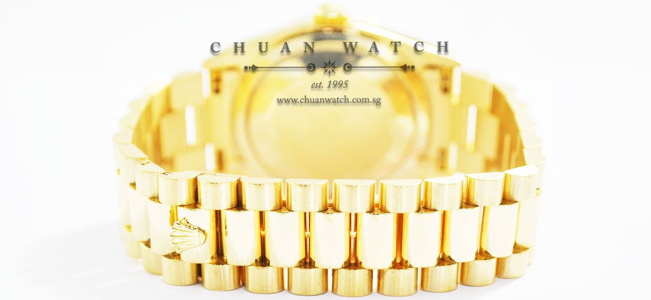 Rolex Day-Date President Yellow Gold 36mm 18238 Champagne Sunburst Diamonds - Discontinued - Image 4