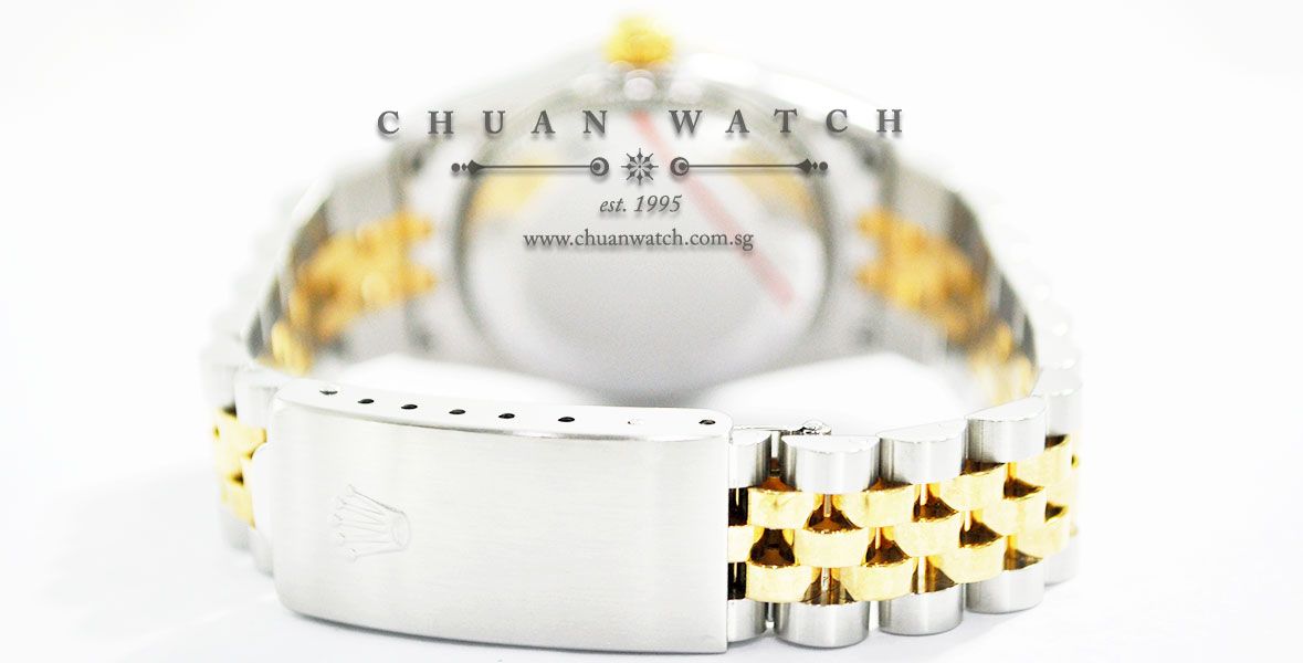 Rolex Boys DateJust Two-Tone 31mm 68273 White Painted Roman Diamonds - Discontinued - Image 4