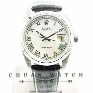 Rolex Vintage Oysterdate Precision 34mm 6694 Custom White MOP Roman - Discontinued
