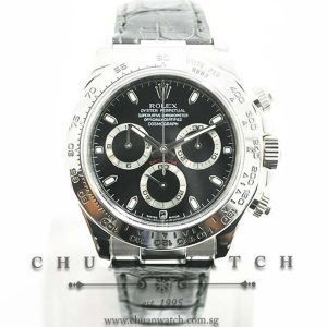 Rolex Cosmograph Daytona White Gold 116519 Black Index - Discontinued