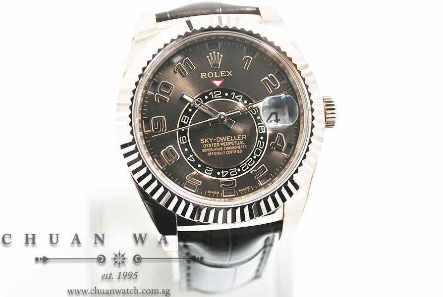 Rolex Annual Calendar GMT Sky-Dweller Rose Gold 42mm 326135 Chocolate Sunburst Arabic - Discontinued Dial - Image 3