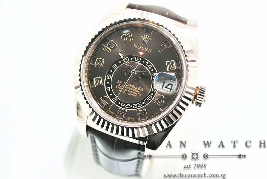 Rolex Annual Calendar GMT Sky-Dweller Rose Gold 42mm 326135 Chocolate Sunburst Arabic - Discontinued Dial - Image 2