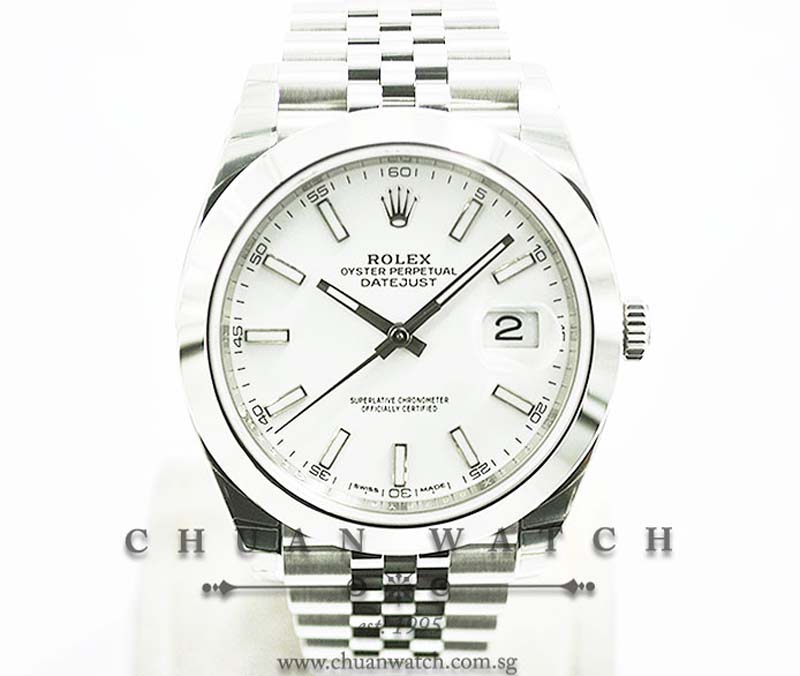 Rolex DateJust 41 126300 White Index