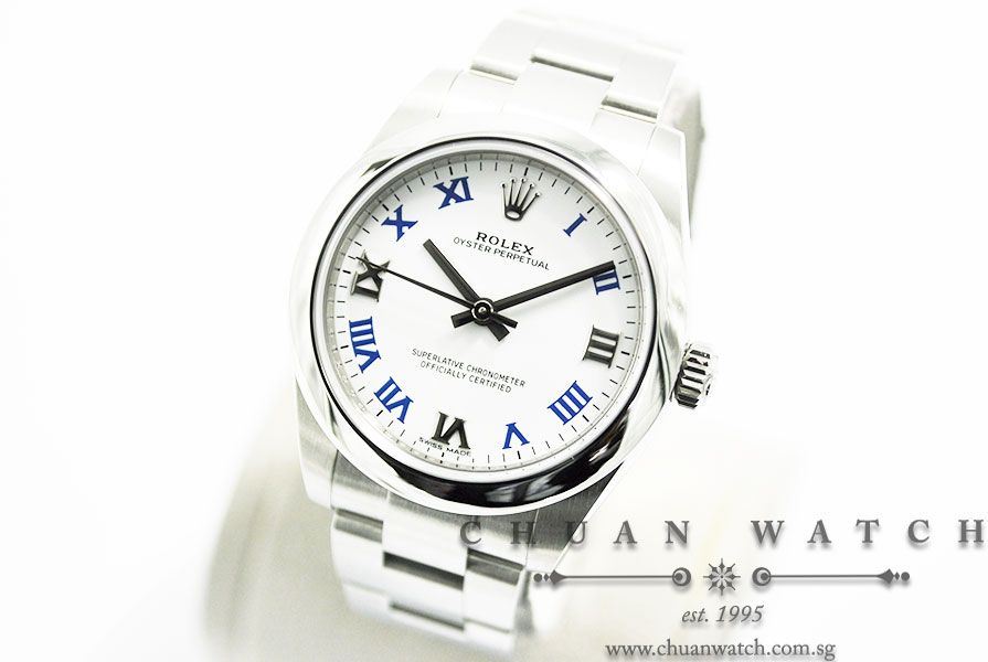 Rolex Boys Oyster Perpetual No-Date 31mm 177200 White Roman - Image 2