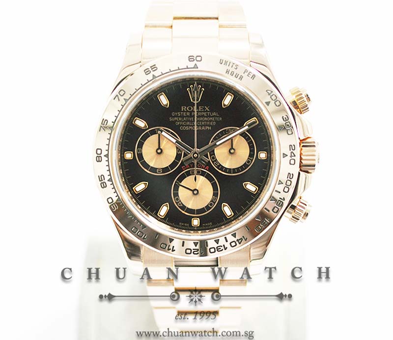 Rolex Cosmograph Daytona Everose 116505 Black Index