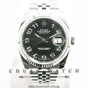 Rolex Gents DateJust 36mm 116234 Black Concentric Arabic - Discontinued