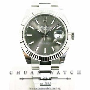 Rolex DateJust 41 126334 Rhodium Sunburst Index