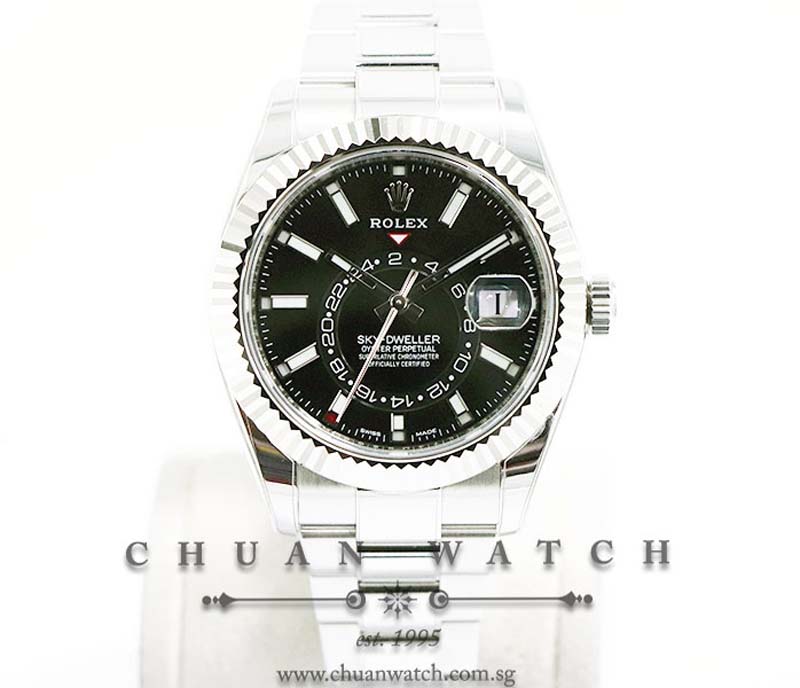 Rolex Annual Calendar GMT Sky-Dweller 42mm 326934 Black Index