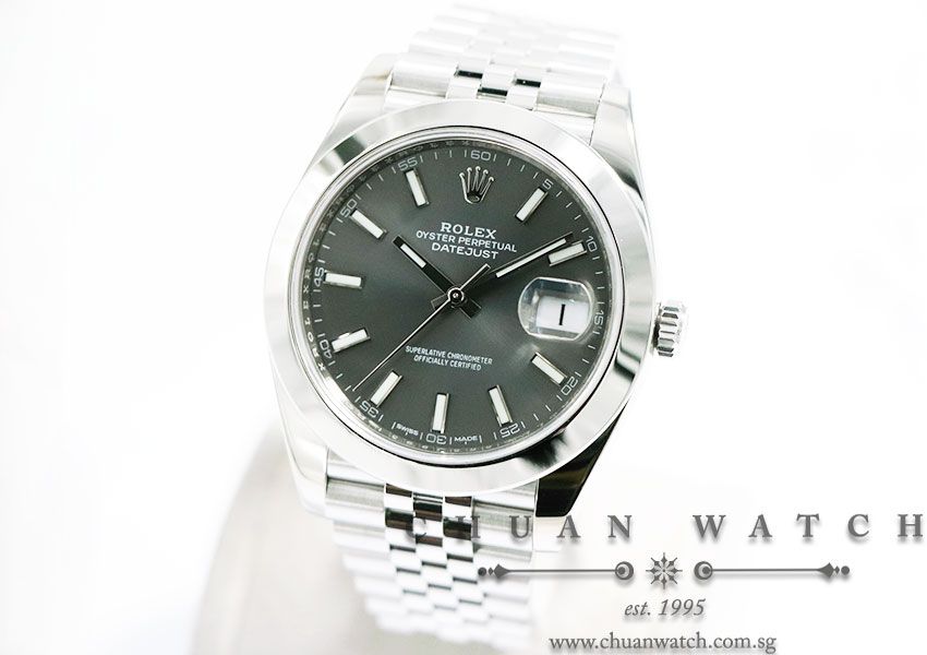 Rolex DateJust 41 126300 Rhodium Sunburst Index - Image 2