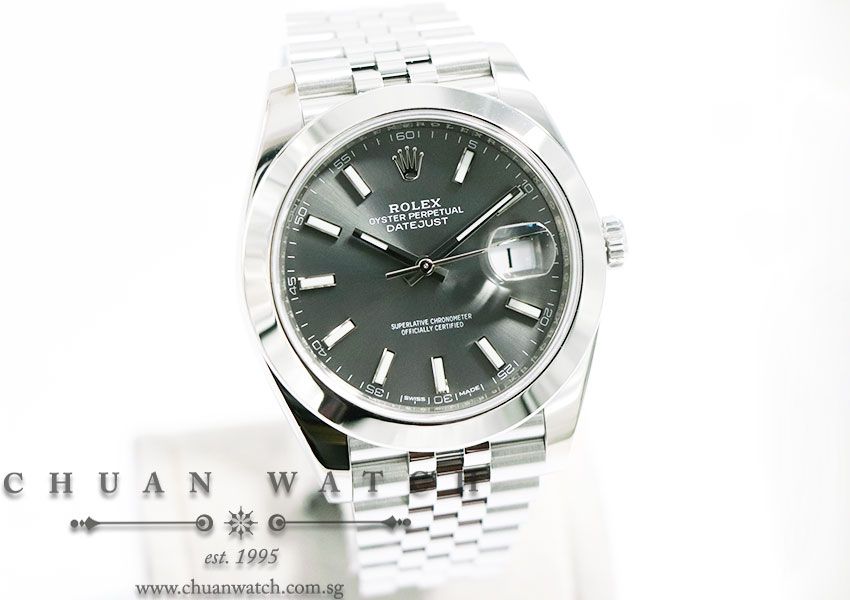 Rolex DateJust 41 126300 Rhodium Sunburst Index - Image 3