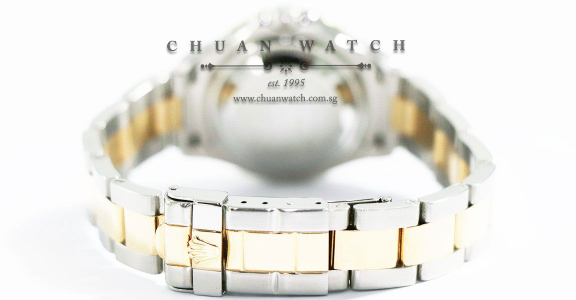 Rolex Ladies Yacht-Master Two-Tone 29mm 69623 Blue Sunburst Index - Discontinued - Image 4