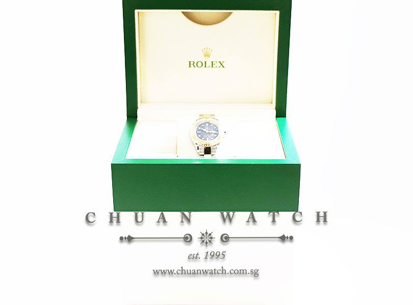 Rolex Ladies Yacht-Master Two-Tone 29mm 69623 Blue Sunburst Index - Discontinued - Image 5