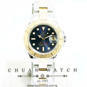Rolex Ladies Yacht-Master Two-Tone 29mm 69623 Blue Sunburst Index - Discontinued