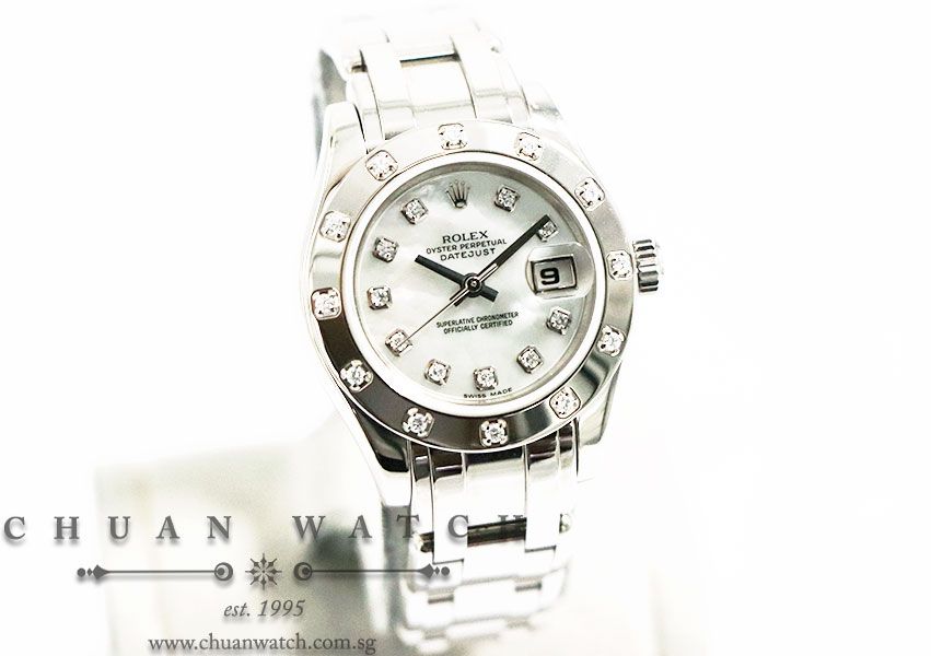Rolex DateJust PearlMaster White Gold 29mm 80319 White MOP Diamonds - Discontinued - Image 3