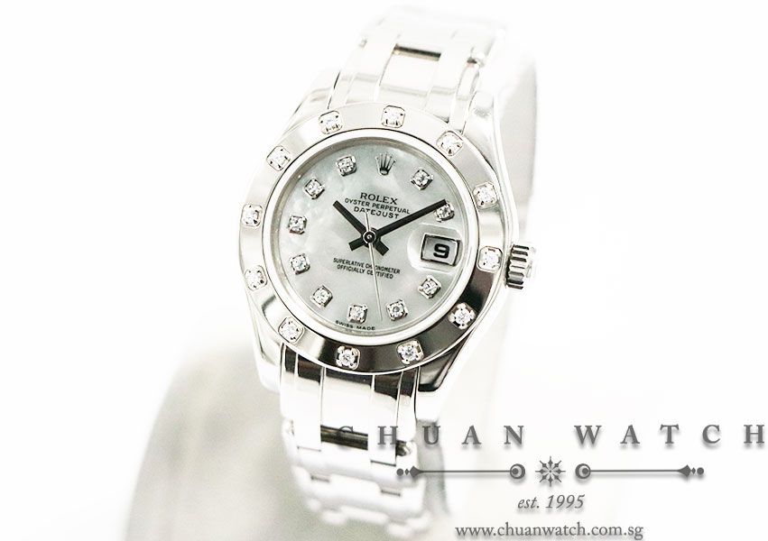 Rolex DateJust PearlMaster White Gold 29mm 80319 White MOP Diamonds - Discontinued - Image 2