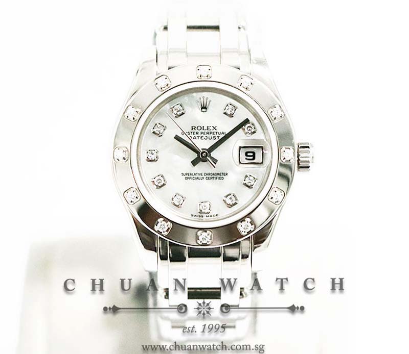 Rolex DateJust PearlMaster White Gold 29mm 80319 White MOP Diamonds - Discontinued